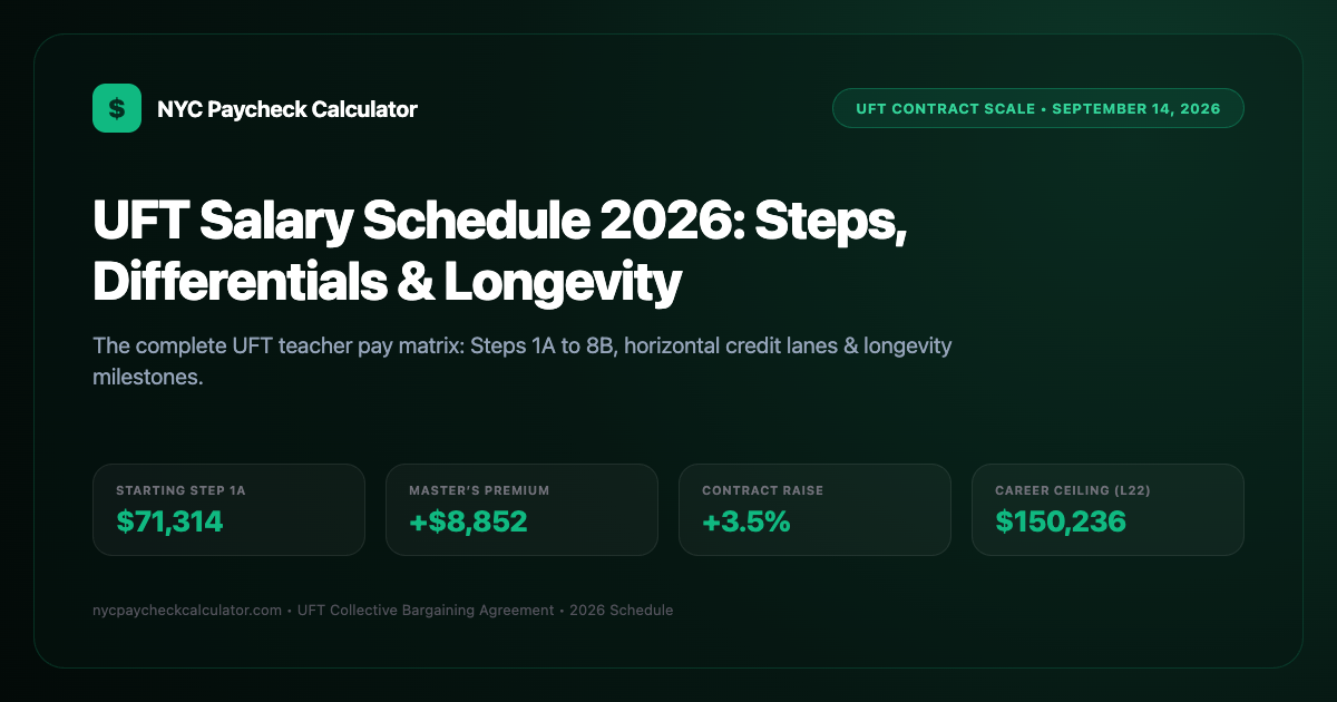 UFT Salary Schedule 2026: Steps, Differentials & Longevity